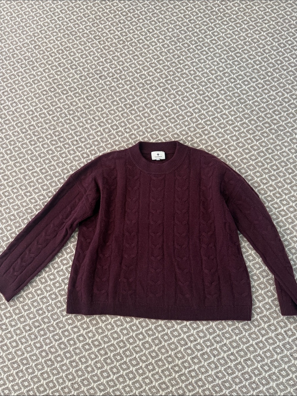 Tuckernuck Ribbed Crewneck Sweater in Wine
